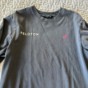 Peloton Charcoal Sweatshirt with Pink Logo